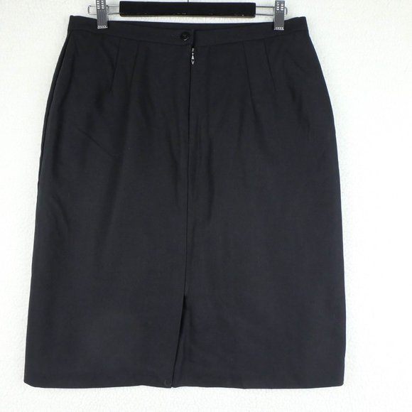 Vintage Black Wool Skirt - Picture 3 of 9